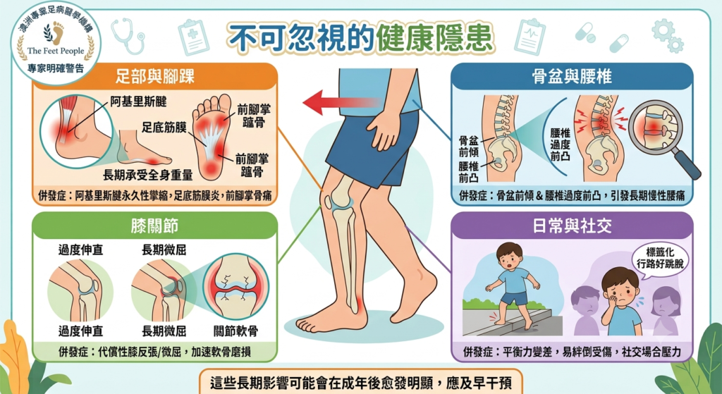 長期走路腳後跟不著地對足踝與骨盆的健康隱患