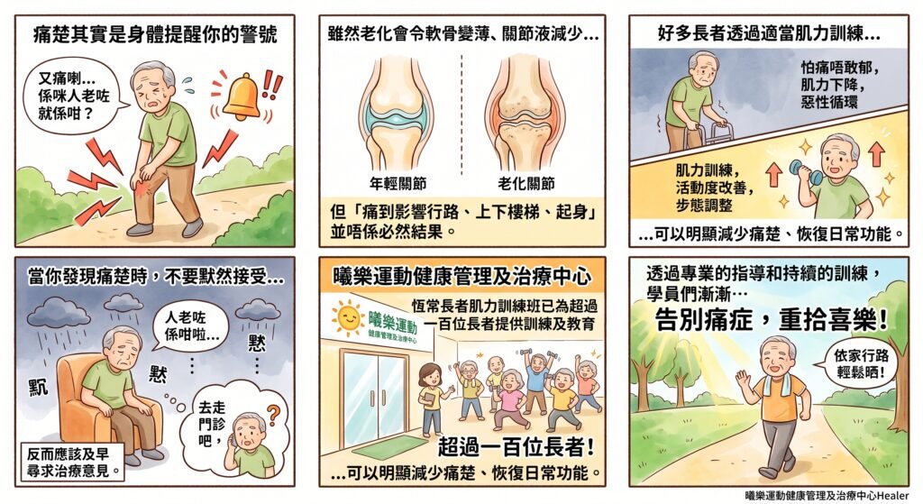 痛楚其實是身體提醒你的警號, 老化不應伴隨疼痛